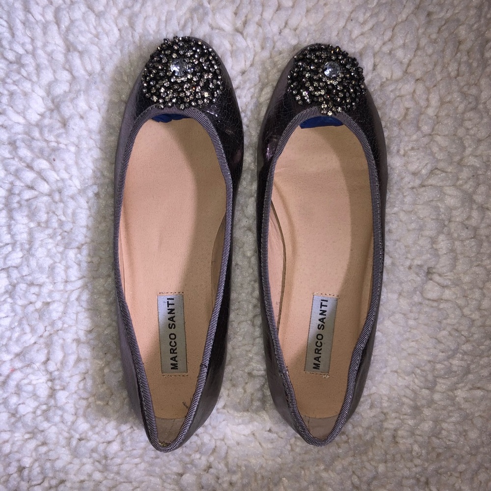 Marco Santi Marla silver flats